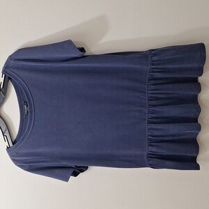 Banana Republic Navy Blue Knit Ruffle Tunic Size M.
